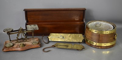 Lot 192 - A Victorian mahogany letter rack, wooden and...