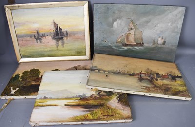 Lot 410 - A group of 19th century and later oil on...