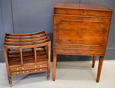 Lot 457 - A reproduction mahogany canterbury, together...