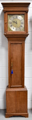 Lot 66 - A late 18th century pale oak longcase clock by...