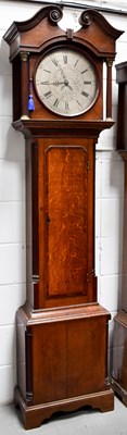 Lot 71 - A 19th century Derbyshire oak longcase clock...