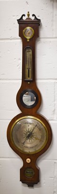 Lot 11 - A late 19th century mahogany cased wheel...