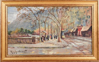 Lot 415 - R.A Gardner(20th century): oil on board...