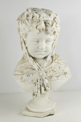 Lot 136 - Antonio Argenti (1845-1916): a Carrera marble...