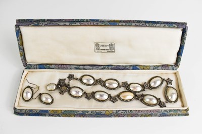 Lot 43 - An early Victorian silver and pearl pendant...
