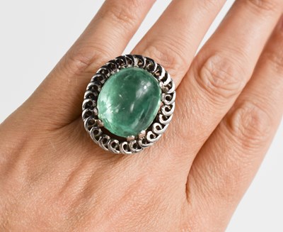 Lot 3 - An impressive 18ct white gold and boulder...