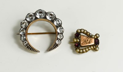 Lot 29 - A Georgian gold (tested as), seed pearl and...