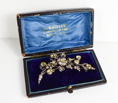 Lot 34 - A 19th century silver and white & yellow paste...