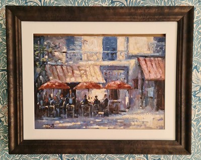 Lot 443 - 20th Century School Alfresco oil on panel,...
