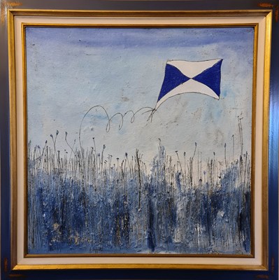 Lot 459 - 20th Century School A kite in a landscape, oil...