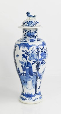 Lot 414 - A 19th century Chinese blue and white baluster...