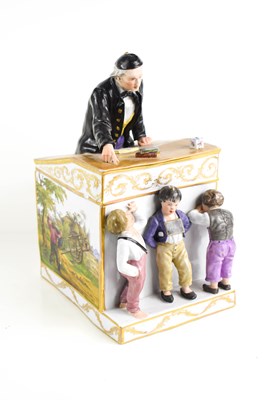 Lot 183 - A 19th century German porcelain box and cover,...