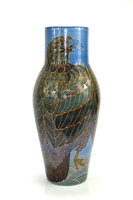 Lot 537 - A Dennis China Works pottery vase, blue ground...