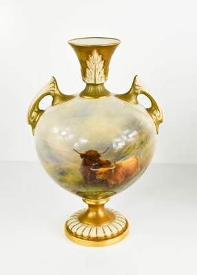 Lot 503 - A Royal Worcester vase by Harry Stinton, with...