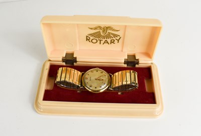 Lot 120 - A vintage gentleman's 9ct gold cased Rotary...