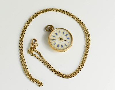 Lot 124 - A 9ct gold belcher chain, together with a 19th...