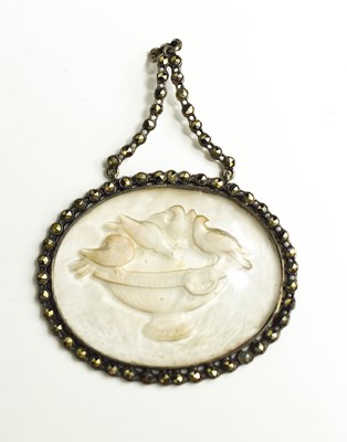 Lot 21 - A late Georgian marcasite and pressed glass...