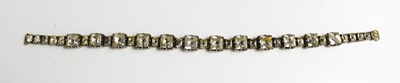 Lot 75 - A Georgian silver and paste bracelet.