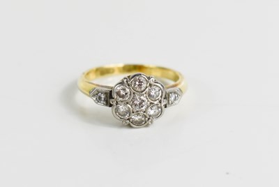 Lot 94 - An 18ct gold, platinum and diamond set...