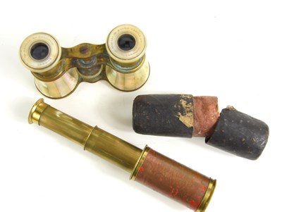 Lot 51 - A pair of 19th century mother of pearl opera...