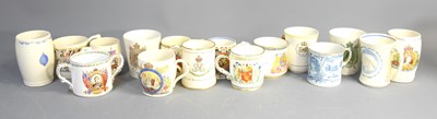 Lot 164 - A group of fifteen Royal commemorative mugs,...
