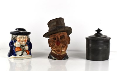 Lot 63 - An Ally Sloper figurative tobacco jar, a...