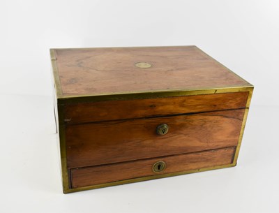 Lot 39 - A 19th century campaign style Rosewood vanity...