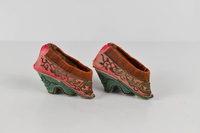 Lot 233 - A pair of 19th century Chinese lotus shoes in...