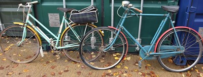 Lot 548 - A vintage policemans bicycle and a ladies...