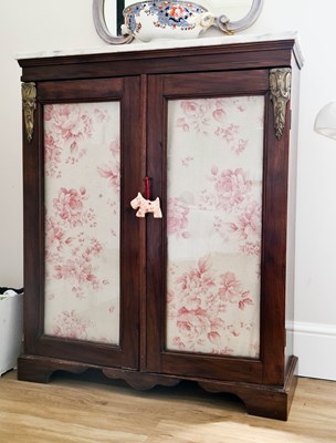Lot 562 - A Victorian French rosewood pier cabinet with...